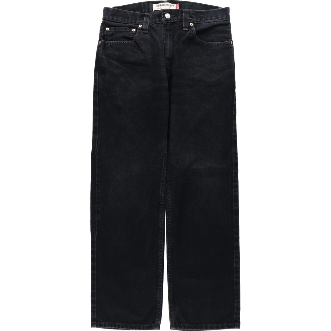 Levi's 505 Straight Leg Black Denim Tapered Jeans, Men's Size W33 (approx.) cotton black type Vintage Second Hand