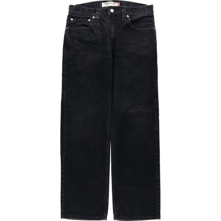 Levi's 505 Straight Leg Black Denim Tapered Jeans, Men's Size W33 (approx.) cotton black type Vintage Second Hand