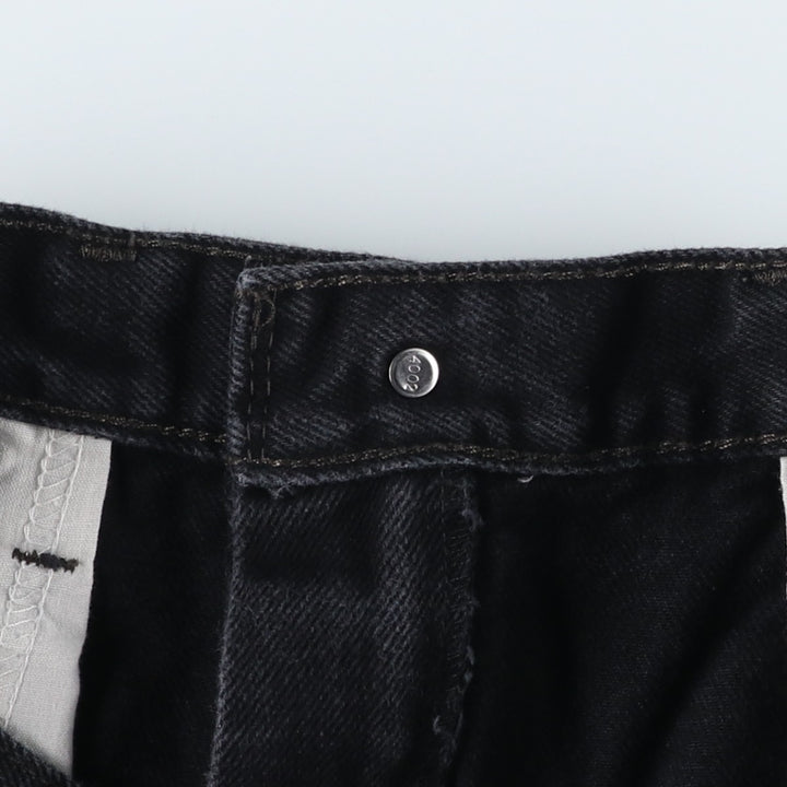 Levi's 505 Straight Leg Black Denim Tapered Jeans, Men's Size W33 (approx.) cotton black type Vintage Second Hand