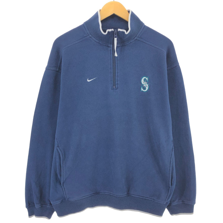 00'S Nike TEAM MLB SEATTLE MARINERS Half-Zip Sweatshirt Trainer Men's M size / eaa479994