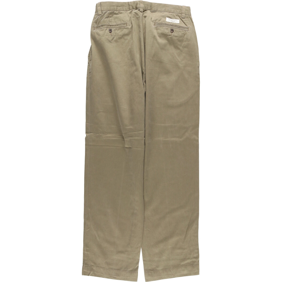 Ralph Lauren POLO by Ralph Lauren ANDREW PANT Two-pleat chino pants for men, equivalent to W33 cotton Khaki type Vintage Second Hand