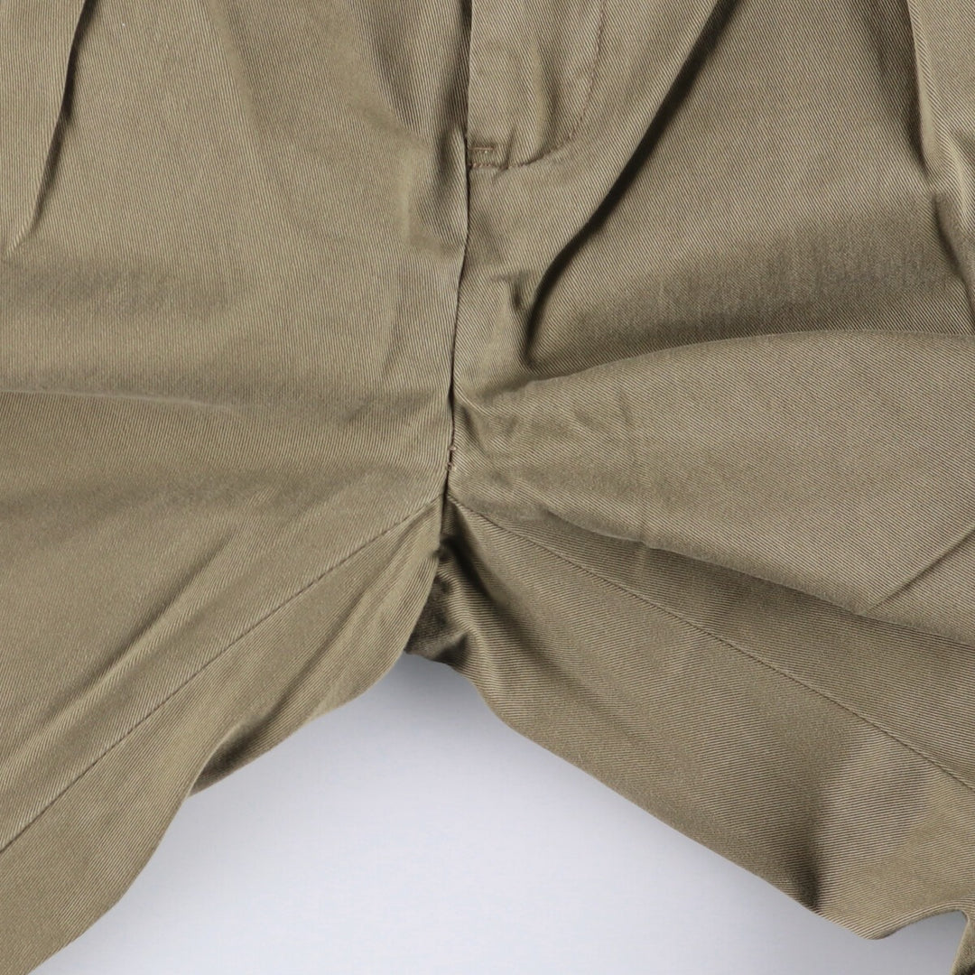 Ralph Lauren POLO by Ralph Lauren ANDREW PANT Two-pleat chino pants for men, equivalent to W33 cotton Khaki type Vintage Second Hand
