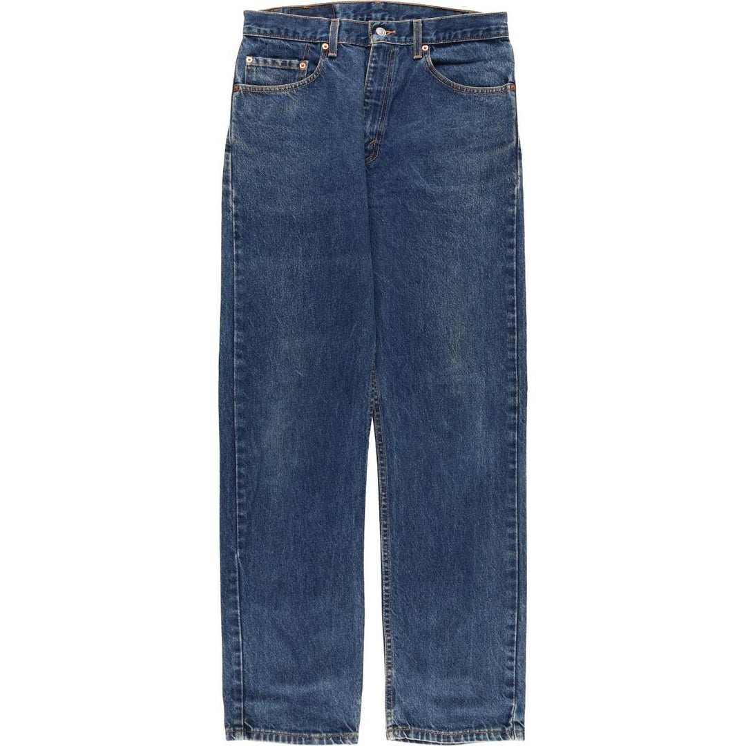 2000'S Levi's 505-0216 Regular Fit Straight Leg Tapered Denim Pants, Made in USA, Men's Size W32 cotton navy blue type Vintage Second Hand
