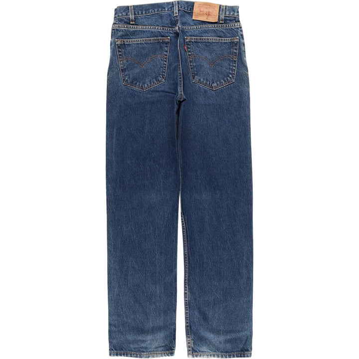 2000'S Levi's 505-0216 Regular Fit Straight Leg Tapered Denim Pants, Made in USA, Men's Size W32 cotton navy blue type Vintage Second Hand