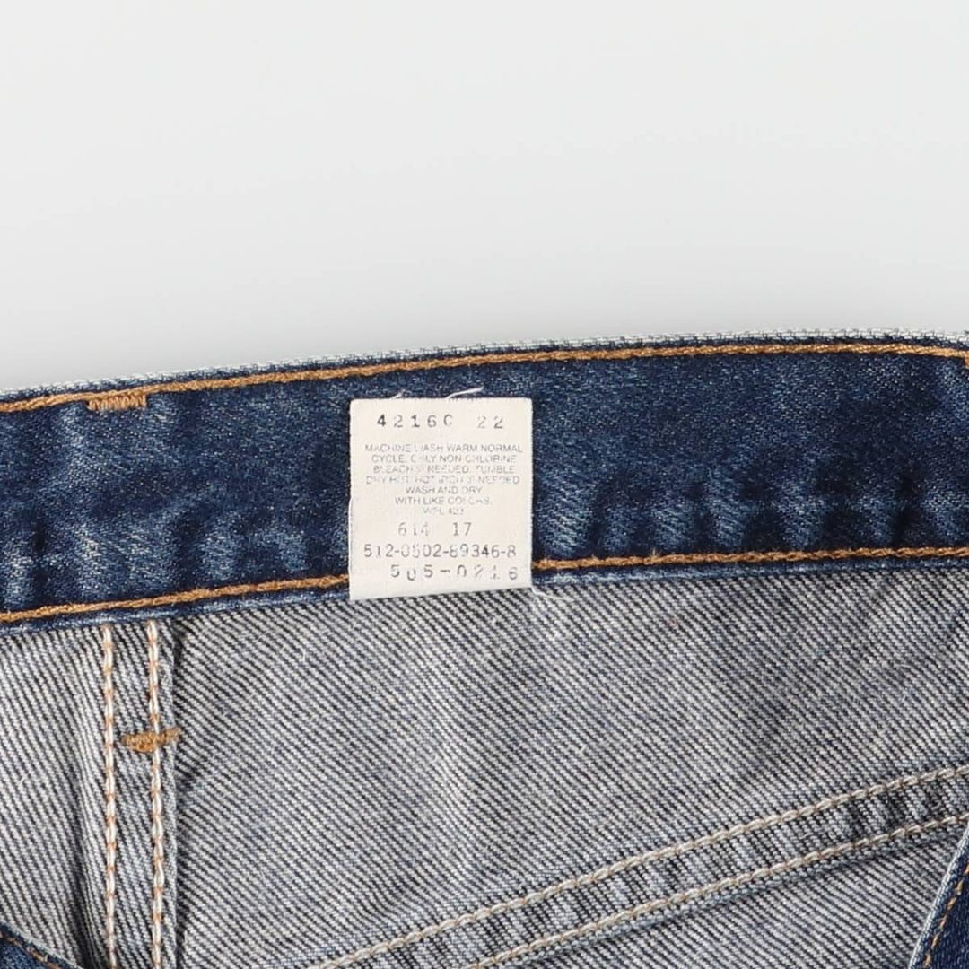 2000'S Levi's 505-0216 Regular Fit Straight Leg Tapered Denim Pants, Made in USA, Men's Size W32 cotton navy blue type Vintage Second Hand