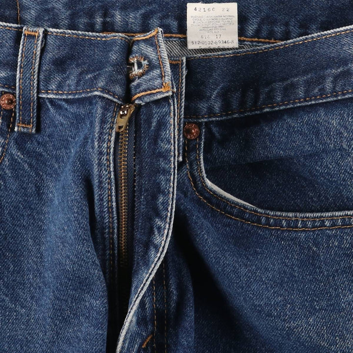 2000'S Levi's 505-0216 Regular Fit Straight Leg Tapered Denim Pants, Made in USA, Men's Size W32 cotton navy blue type Vintage Second Hand