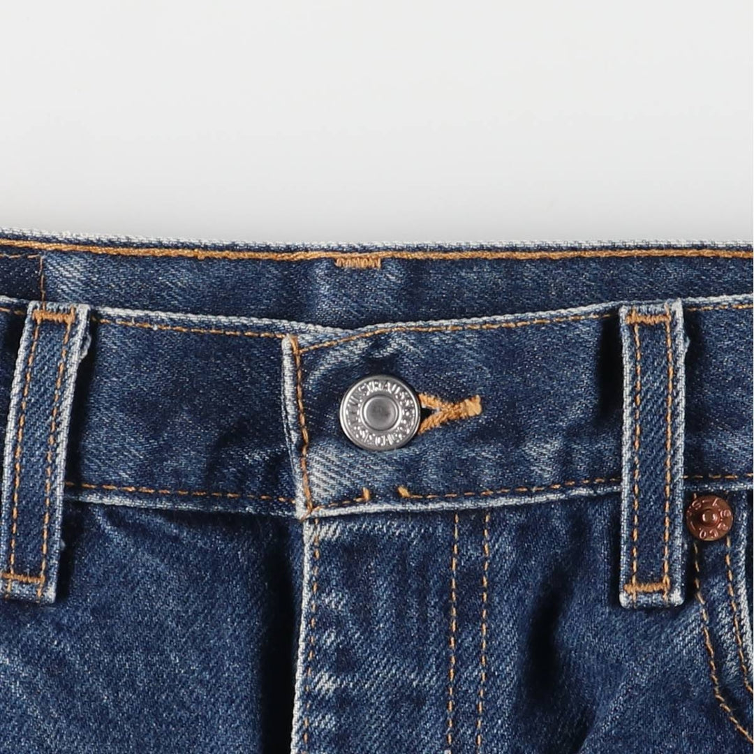 2000'S Levi's 505-0216 Regular Fit Straight Leg Tapered Denim Pants, Made in USA, Men's Size W32 cotton navy blue type Vintage Second Hand