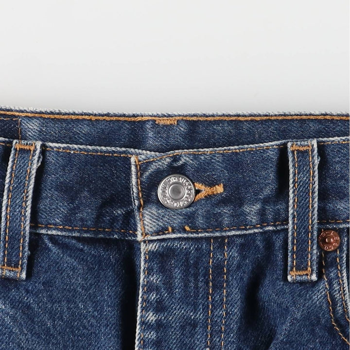 2000'S Levi's 505-0216 Regular Fit Straight Leg Tapered Denim Pants, Made in USA, Men's Size W32 cotton navy blue type Vintage Second Hand