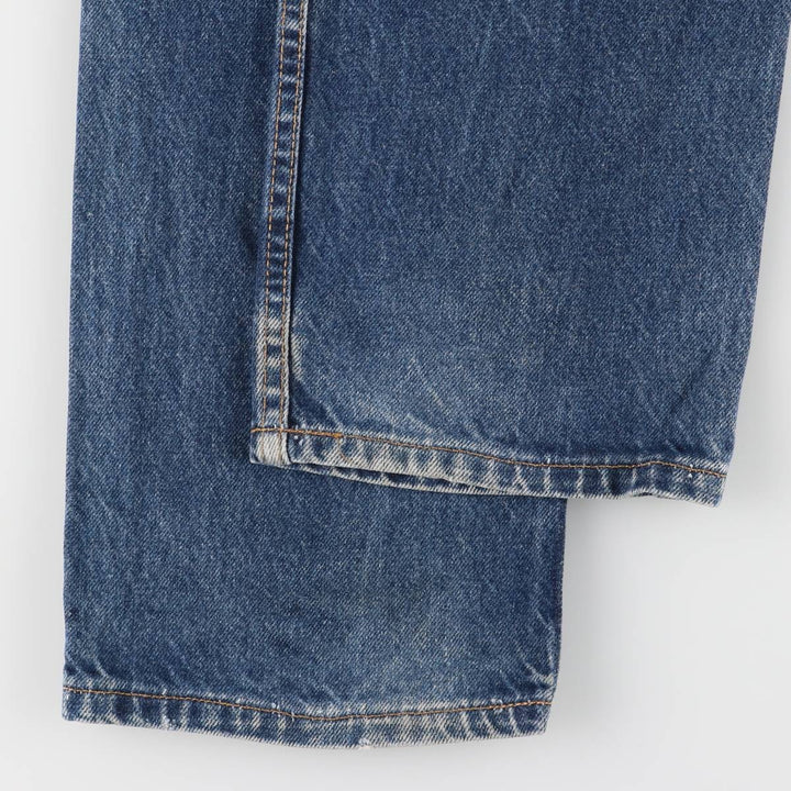 2000'S Levi's 505-0216 Regular Fit Straight Leg Tapered Denim Pants, Made in USA, Men's Size W32 cotton navy blue type Vintage Second Hand