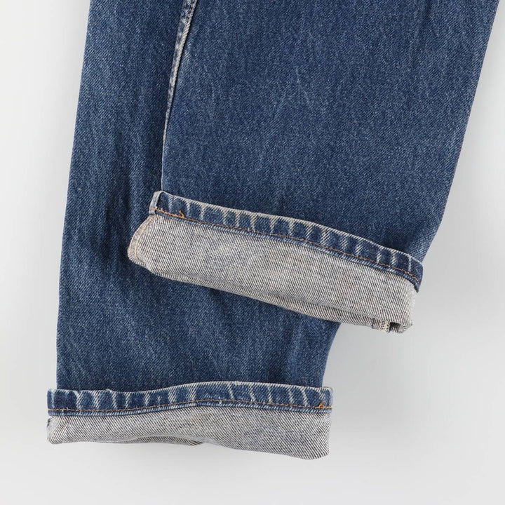 2000'S Levi's 505-0216 Regular Fit Straight Leg Tapered Denim Pants, Made in USA, Men's Size W32 cotton navy blue type Vintage Second Hand