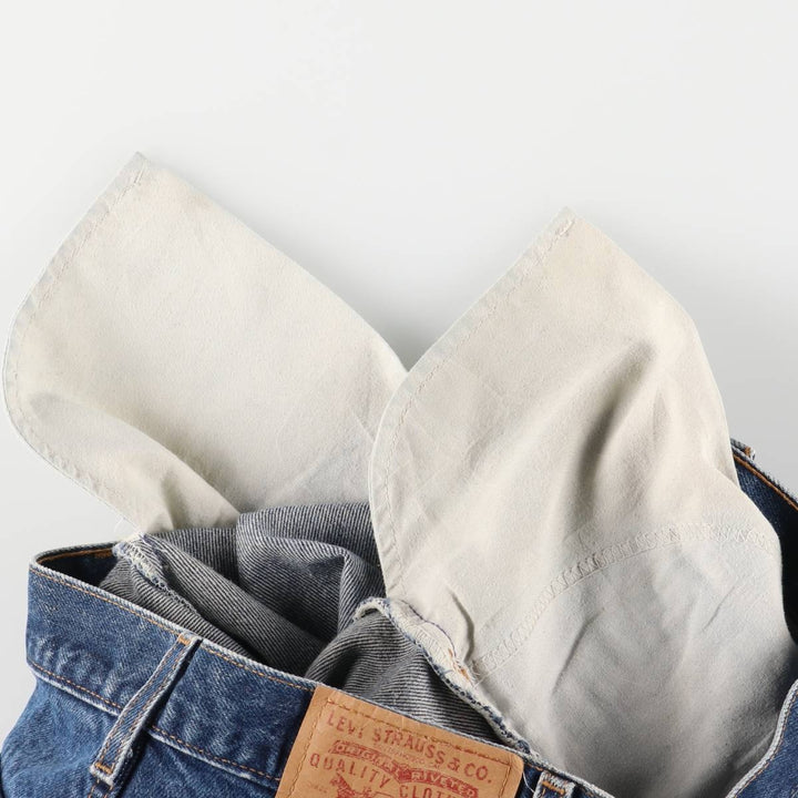 2000'S Levi's 505-0216 Regular Fit Straight Leg Tapered Denim Pants, Made in USA, Men's Size W32 cotton navy blue type Vintage Second Hand