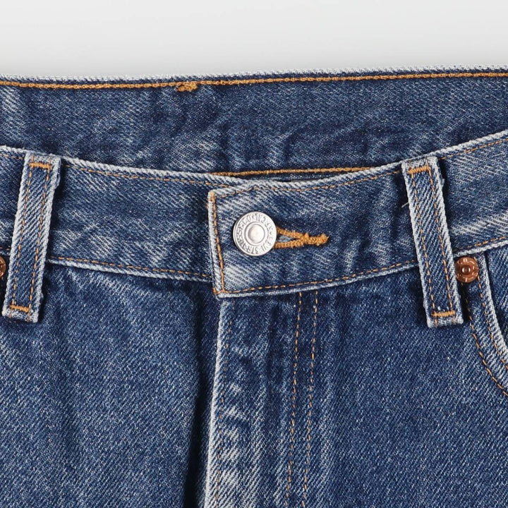 90s-00'S Vintage Levi's 505 Regular Fit Straight Leg Tapered Denim Pants, Made in Canada, Men's Size 34 unclear blue type Vintage Second Hand