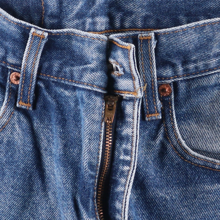 90'S Levi's 00505-0216 Regular Fit Straight Leg Tapered Denim Pants, Men's, Size W32, Vintage cotton blue type Vintage Second Hand