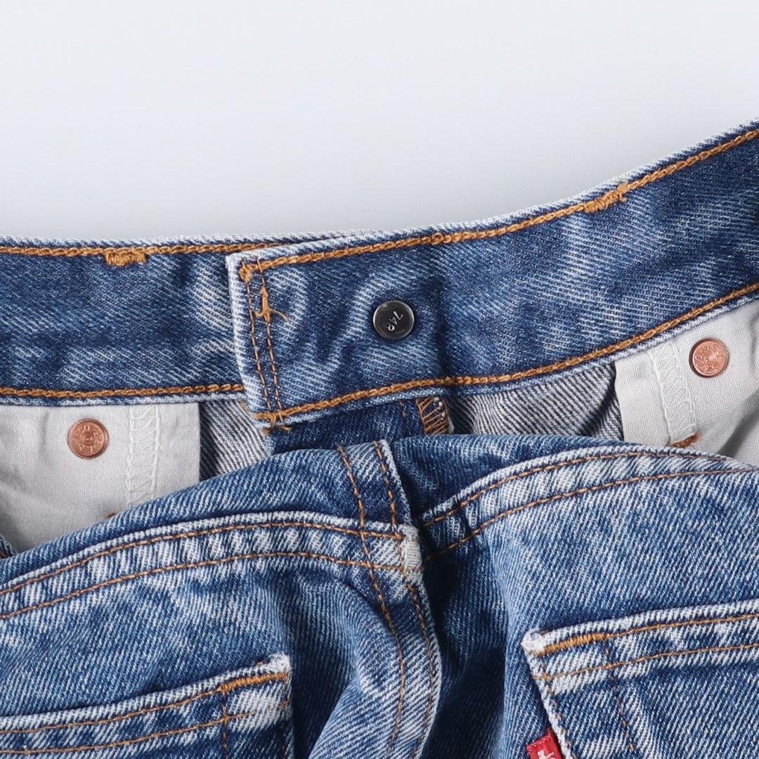 90'S Levi's 00505-0216 Regular Fit Straight Leg Tapered Denim Pants, Men's, Size W32, Vintage cotton blue type Vintage Second Hand