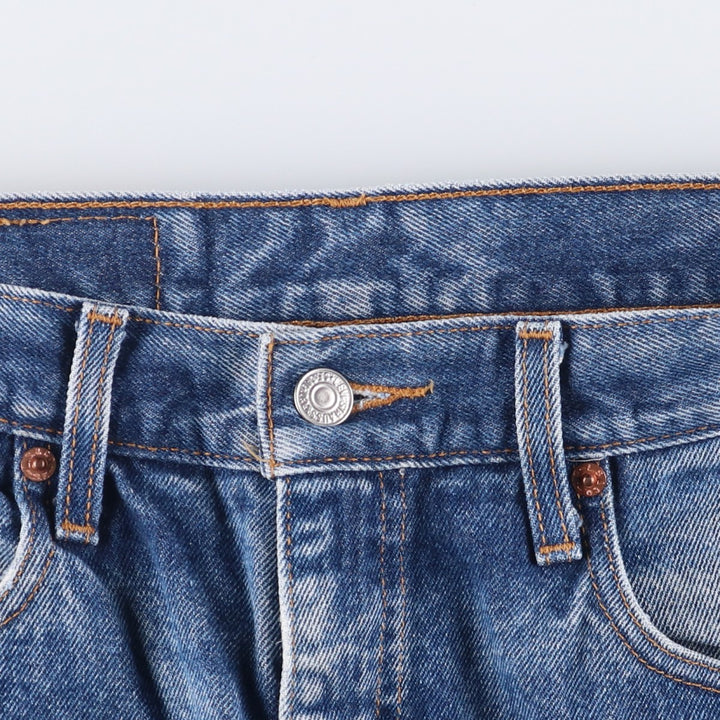 90'S Levi's 00505-0216 Regular Fit Straight Leg Tapered Denim Pants, Men's, Size W32, Vintage cotton blue type Vintage Second Hand