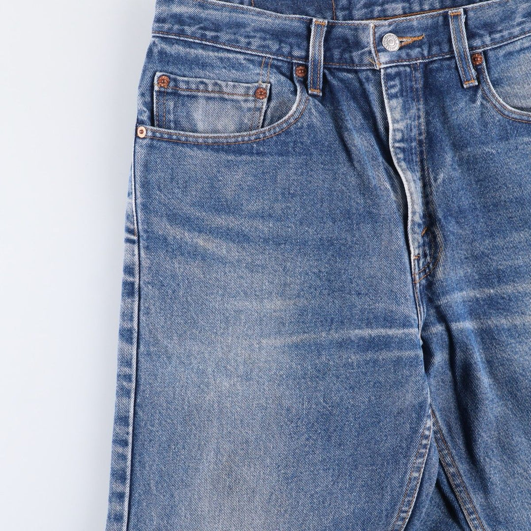90'S Levi's 00505-0216 Regular Fit Straight Leg Tapered Denim Pants, Men's, Size W32, Vintage cotton blue type Vintage Second Hand