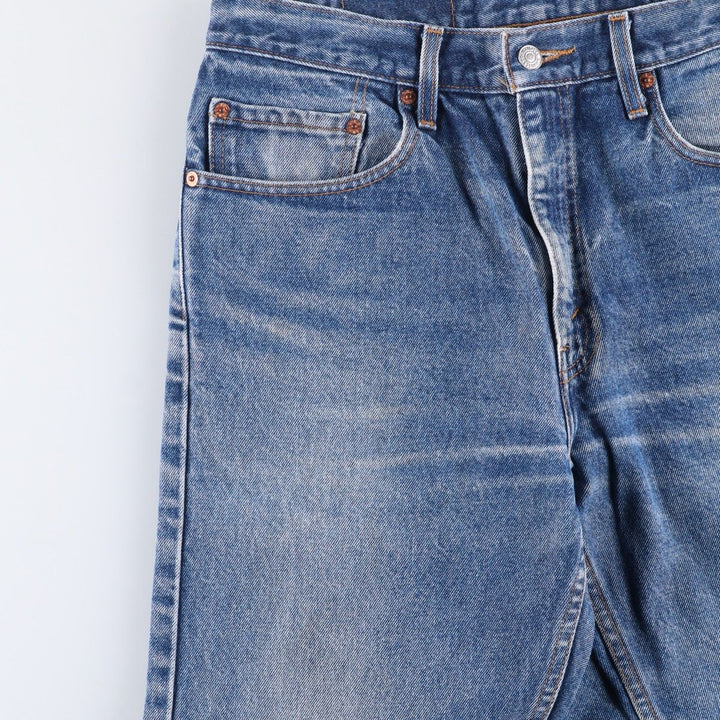 90'S Levi's 00505-0216 Regular Fit Straight Leg Tapered Denim Pants, Men's, Size W32, Vintage cotton blue type Vintage Second Hand