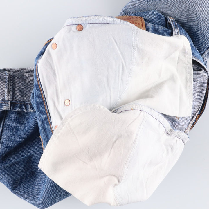 90'S Levi's 00505-0216 Regular Fit Straight Leg Tapered Denim Pants, Men's, Size W32, Vintage cotton blue type Vintage Second Hand