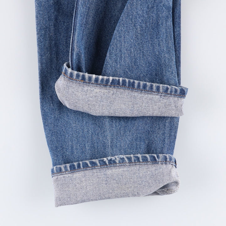 90'S Levi's 00505-0216 Regular Fit Straight Leg Tapered Denim Pants, Men's, Size W32, Vintage cotton blue type Vintage Second Hand