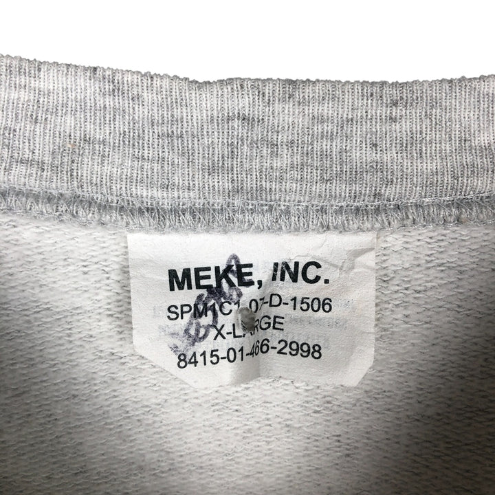 MEKE, INC. USARMY Printed Sweatshirt, Made in USA, Men's XL, Vintage cotton gray type Vintage Second Hand
