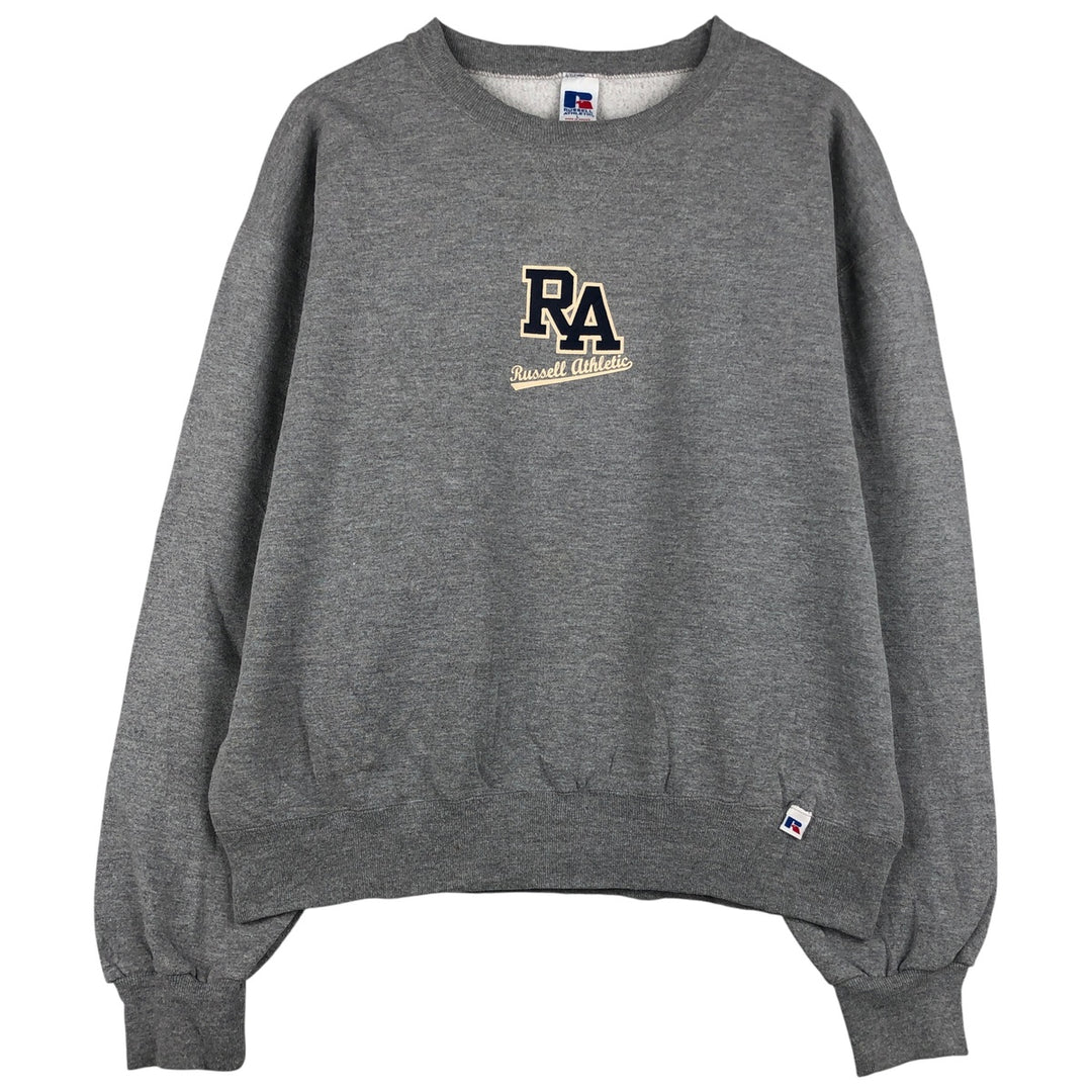 Vintage 90'S Russell ATHLETIC logo sweatshirt, size L, men's polyester gray type Vintage Second Hand