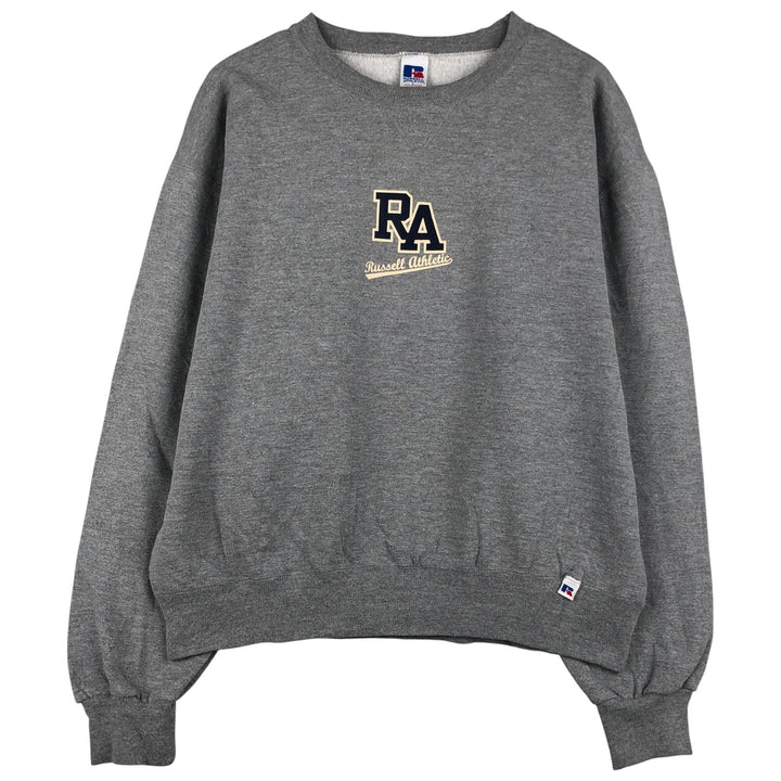 Vintage 90'S Russell ATHLETIC logo sweatshirt, size L, men's polyester gray type Vintage Second Hand