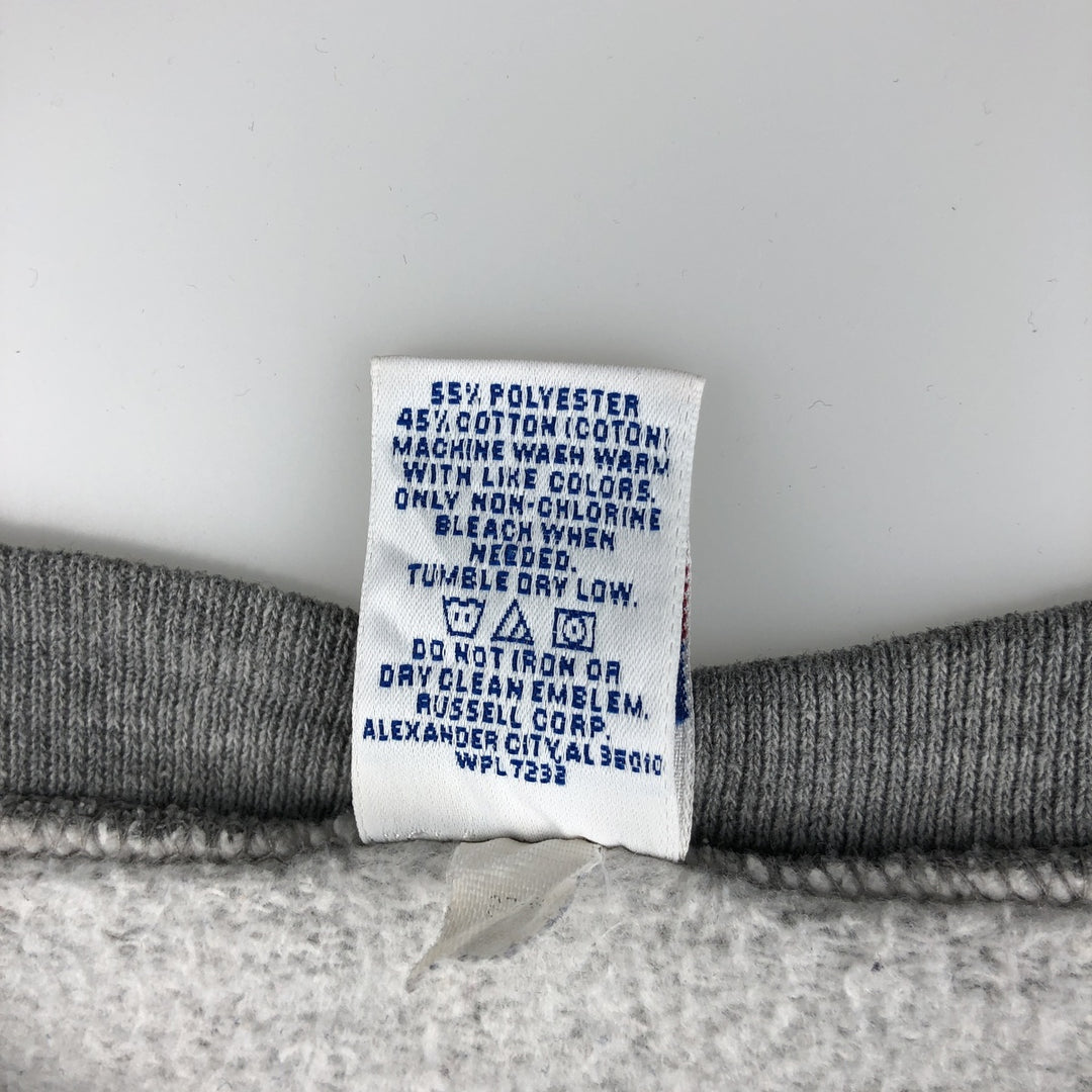 Vintage 90'S Russell ATHLETIC logo sweatshirt, size L, men's polyester gray type Vintage Second Hand