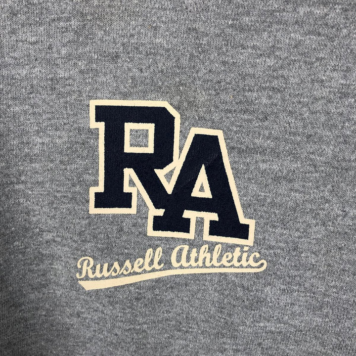 Vintage 90'S Russell ATHLETIC logo sweatshirt, size L, men's polyester gray type Vintage Second Hand