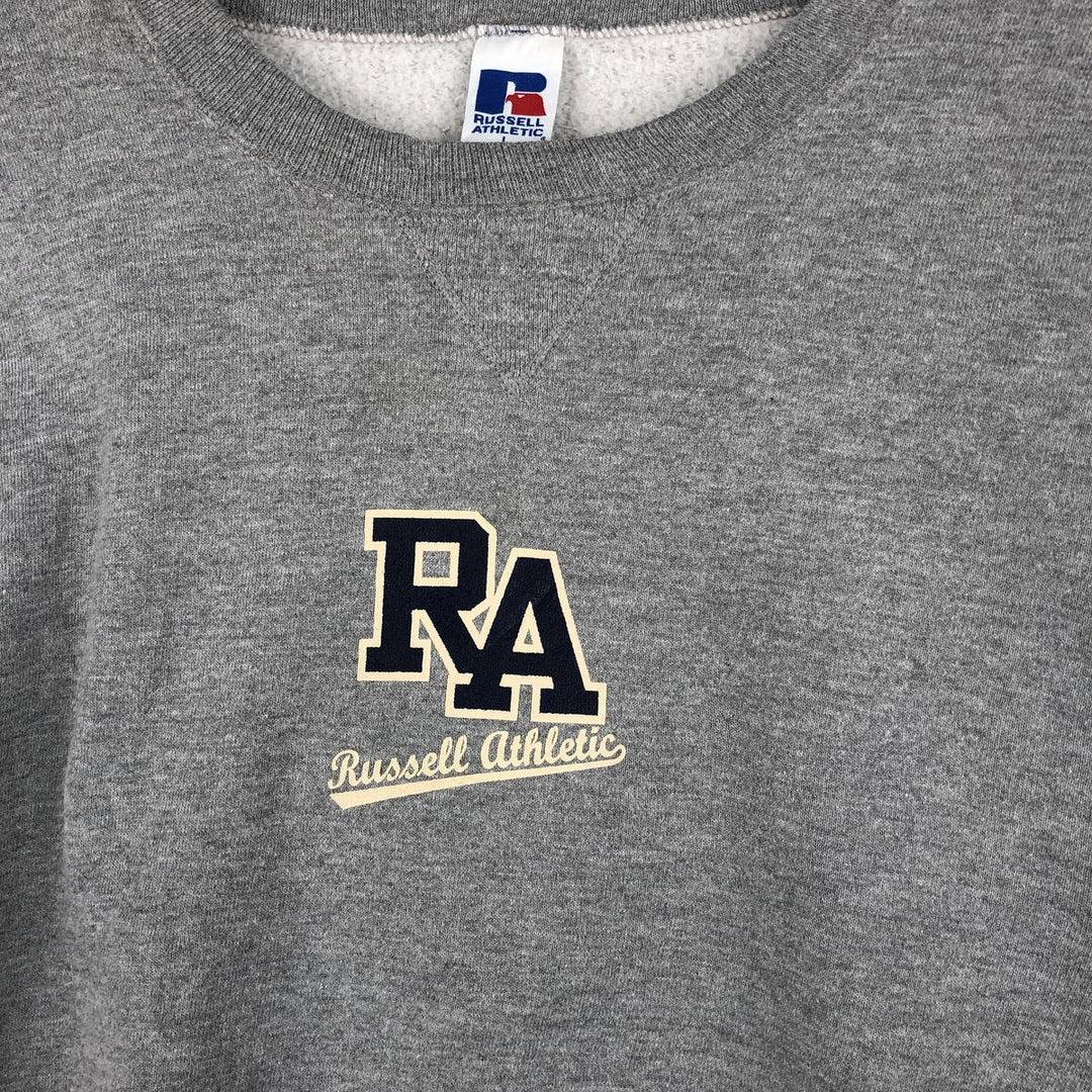Vintage 90'S Russell ATHLETIC logo sweatshirt, size L, men's polyester gray type Vintage Second Hand
