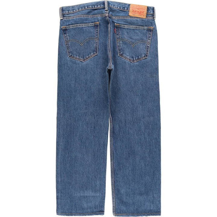 Levi's 505 tapered denim pants for men, size W34 cotton blue type Vintage Second Hand