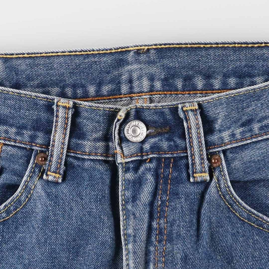 Levi's 505 tapered denim pants for men, size W34 cotton blue type Vintage Second Hand