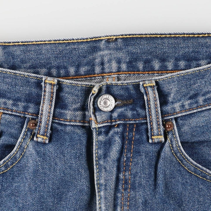 Levi's 505 tapered denim pants for men, size W34 cotton blue type Vintage Second Hand