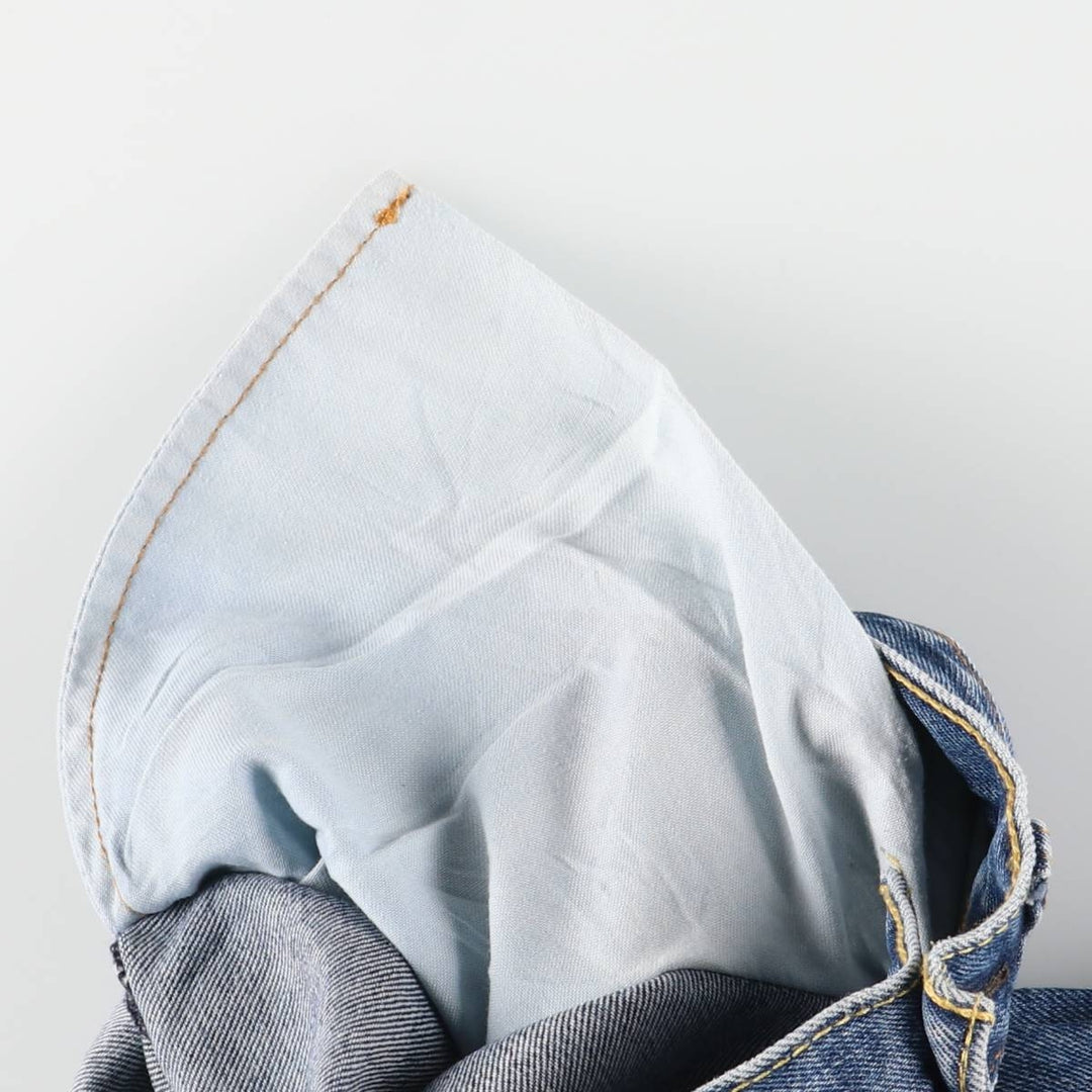 Levi's 505 tapered denim pants for men, size W34 cotton blue type Vintage Second Hand