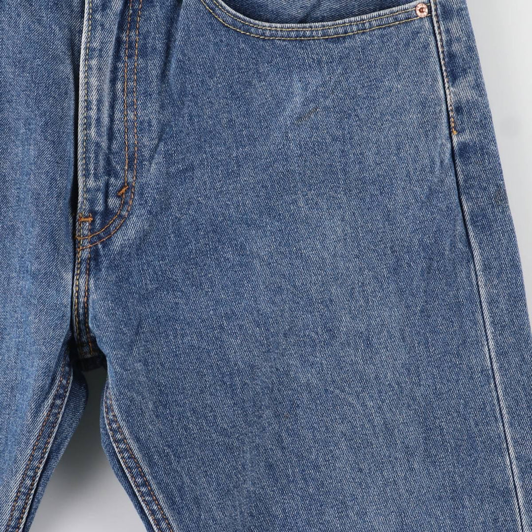 Levi's 505 tapered denim pants for men, size W34 cotton blue type Vintage Second Hand