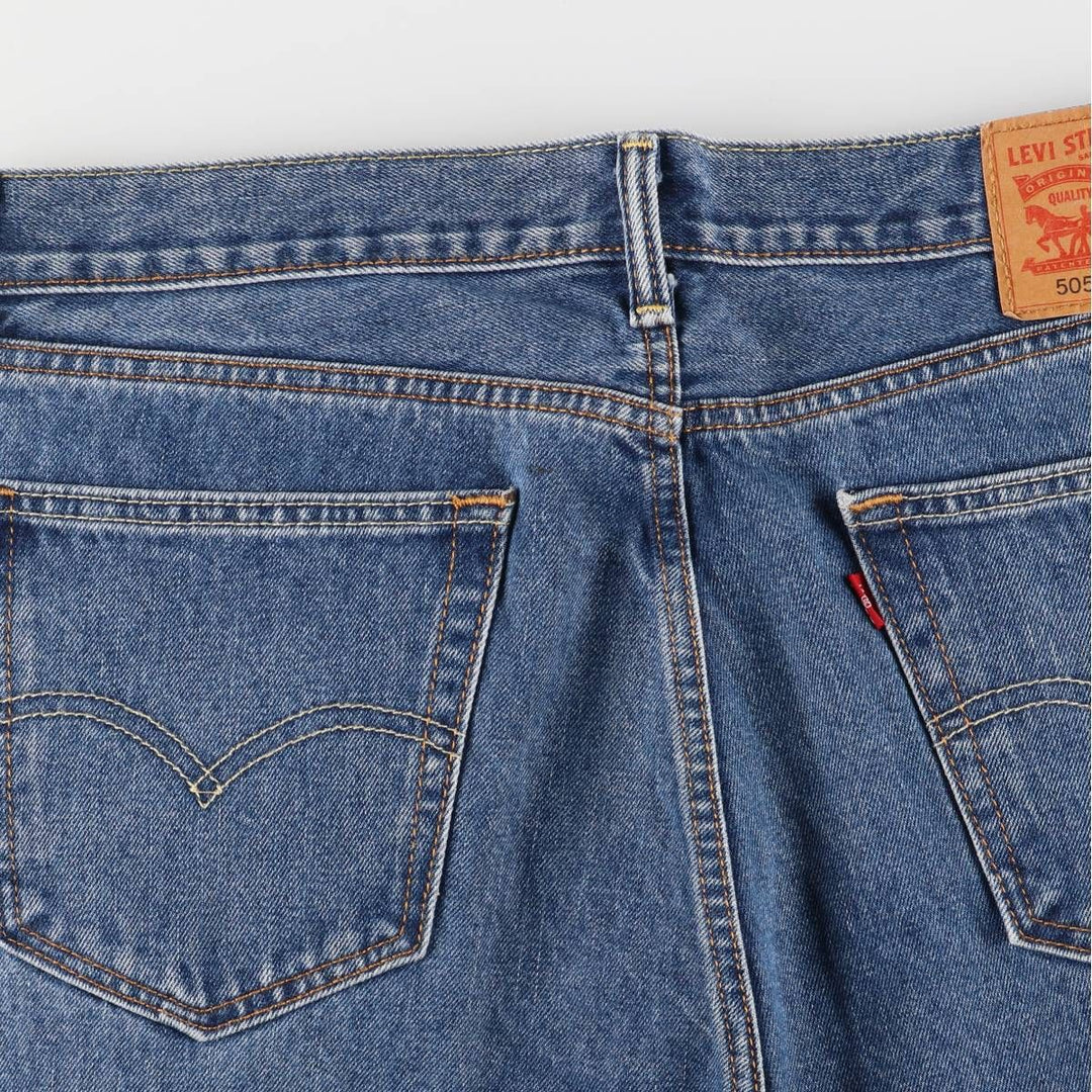 Levi's 505 tapered denim pants for men, size W34 cotton blue type Vintage Second Hand
