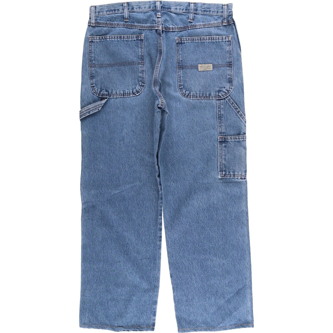 00'S Wrangler CARPENTER denim painter pants for men, equivalent to W34 cotton blue type Vintage Second Hand