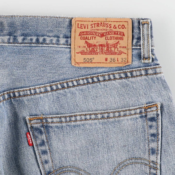 Levi's 505 REGULAR FIT tapered denim pants for men, size w36 cotton blue type Vintage Second Hand