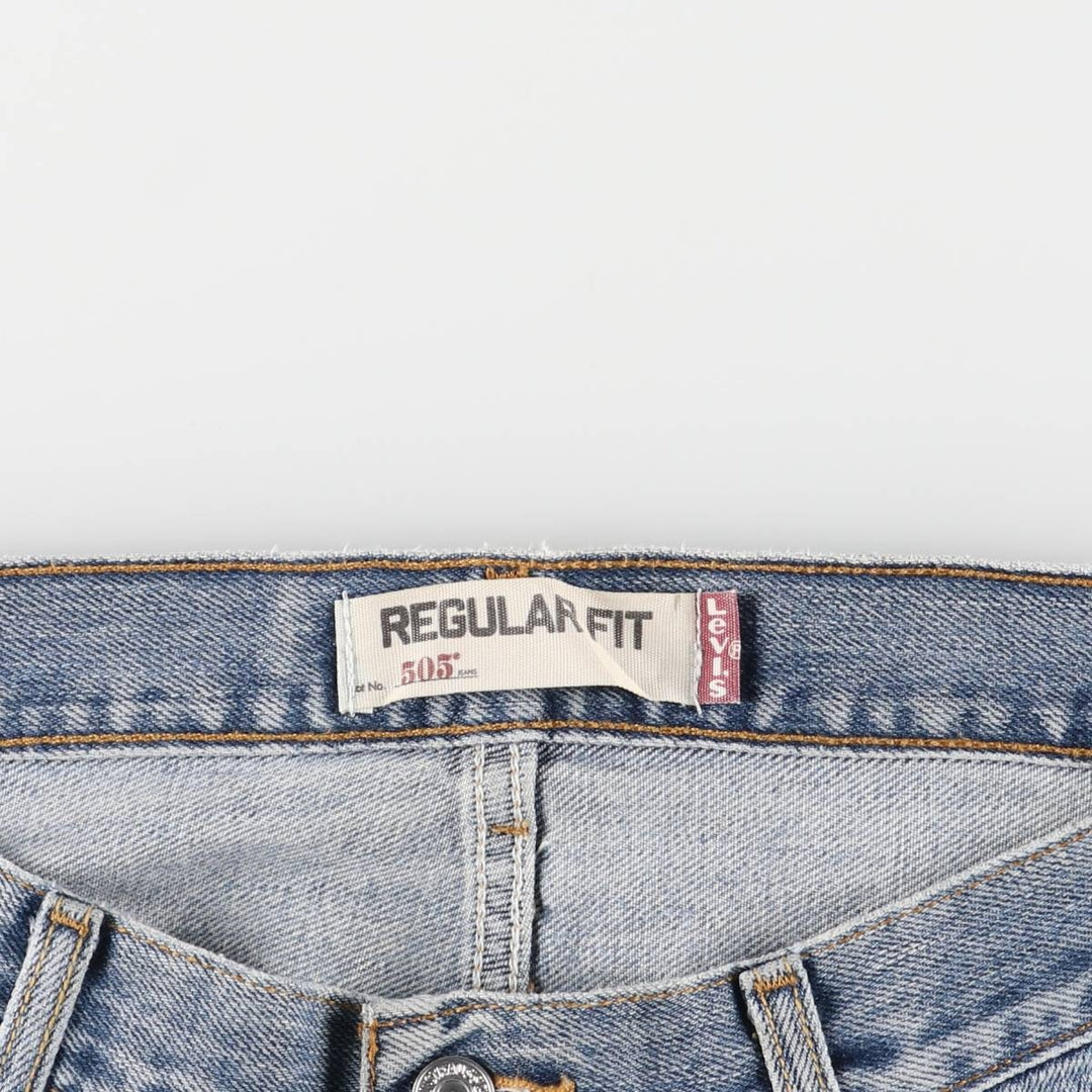 Levi's 505 REGULAR FIT tapered denim pants for men, size w36 cotton blue type Vintage Second Hand