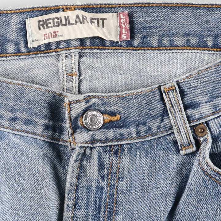 Levi's 505 REGULAR FIT tapered denim pants for men, size w36 cotton blue type Vintage Second Hand