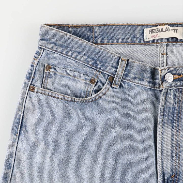 Levi's 505 REGULAR FIT tapered denim pants for men, size w36 cotton blue type Vintage Second Hand