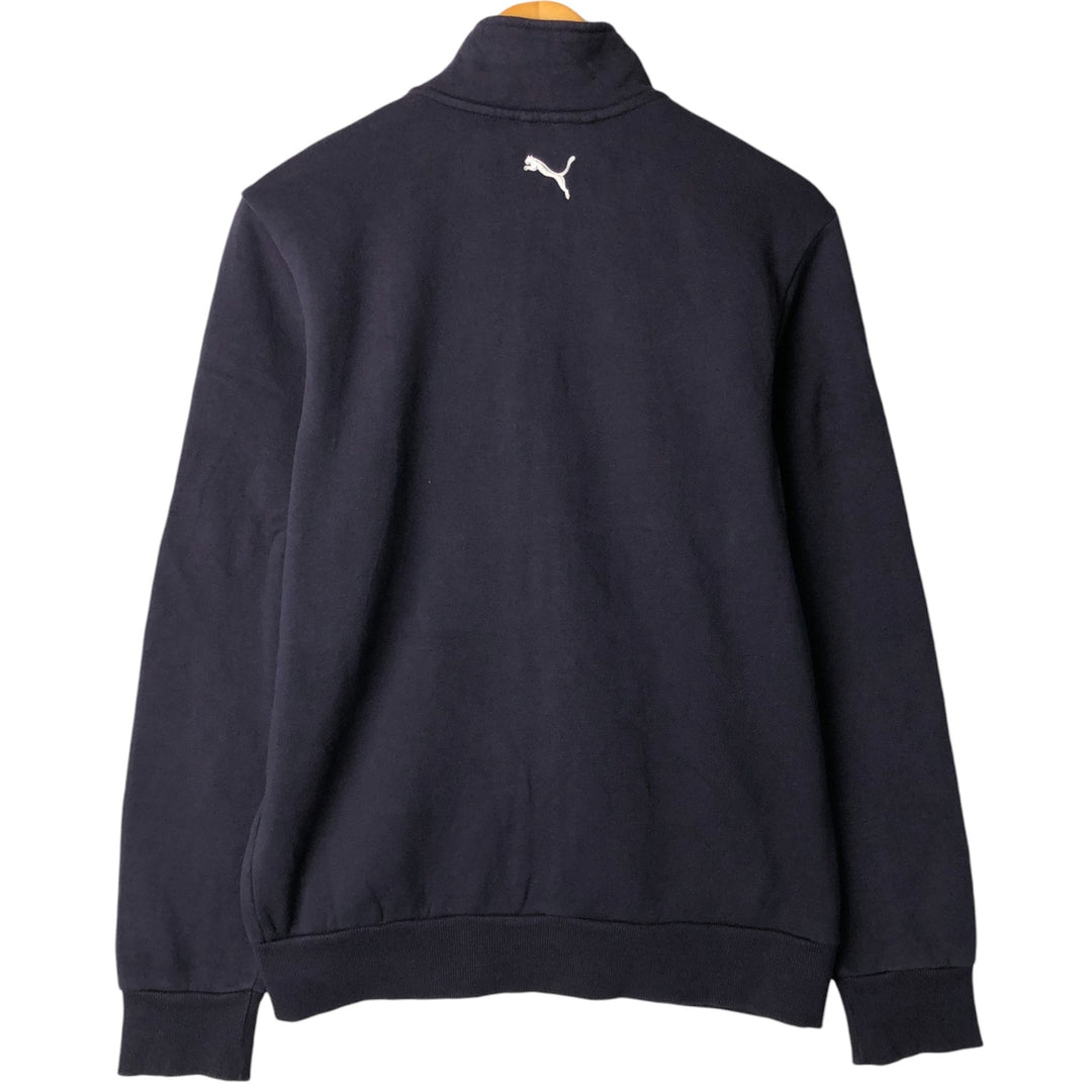 PUMA full-zip sweatshirt, men's size S cotton navy blue type Vintage Second Hand