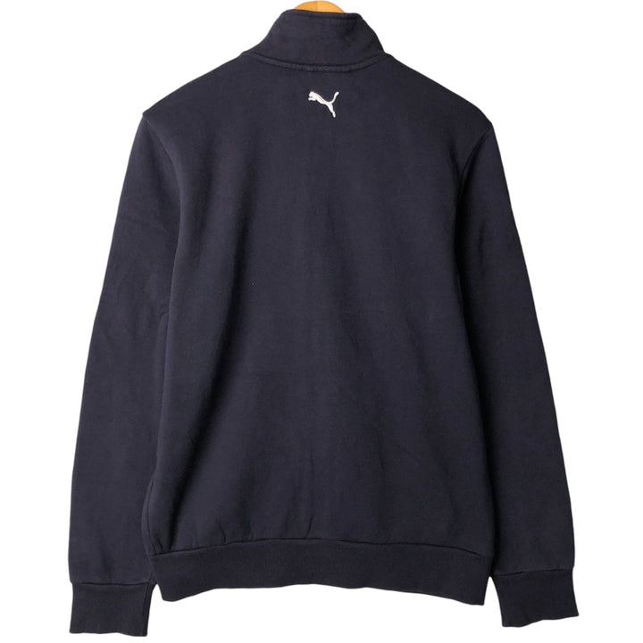 PUMA full-zip sweatshirt, men's size S cotton navy blue type Vintage Second Hand