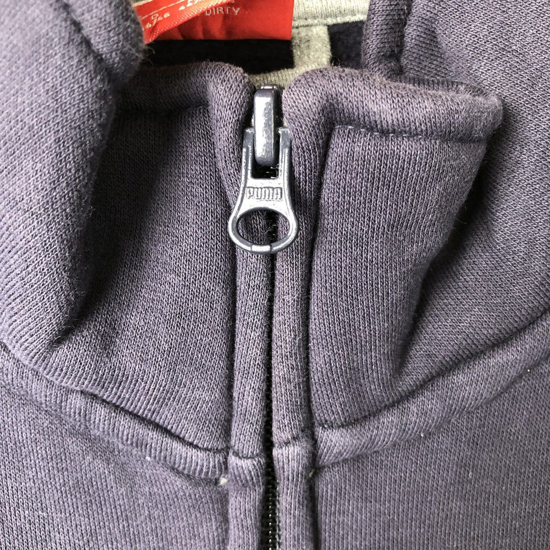 PUMA full-zip sweatshirt, men's size S cotton navy blue type Vintage Second Hand