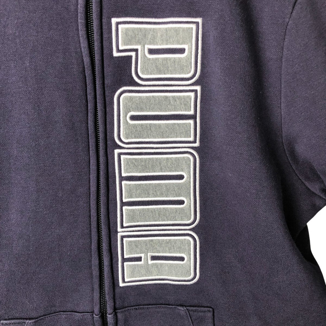 PUMA full-zip sweatshirt, men's size S cotton navy blue type Vintage Second Hand