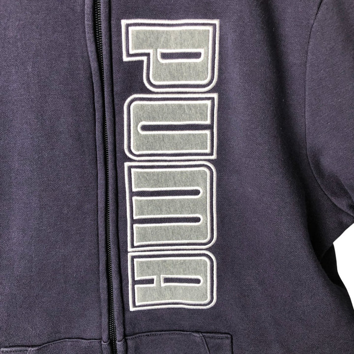 PUMA full-zip sweatshirt, men's size S cotton navy blue type Vintage Second Hand