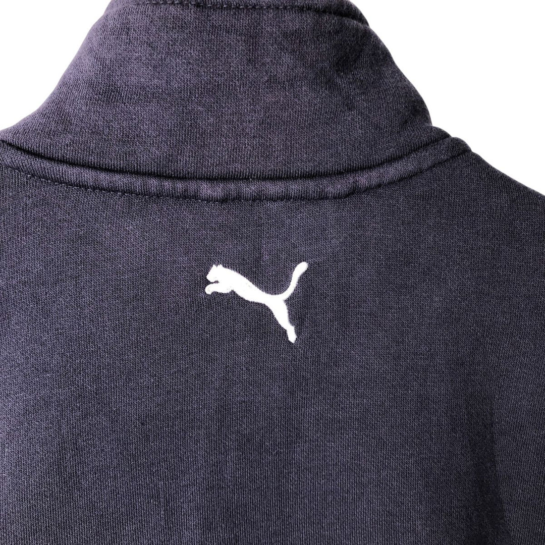 PUMA full-zip sweatshirt, men's size S cotton navy blue type Vintage Second Hand