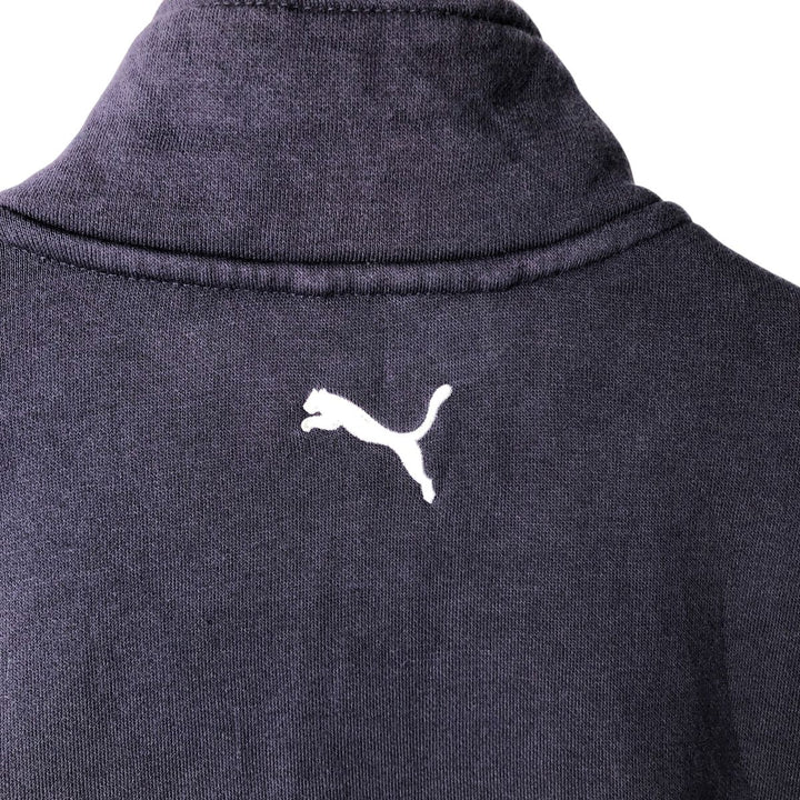 PUMA full-zip sweatshirt, men's size S cotton navy blue type Vintage Second Hand