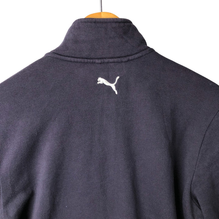PUMA full-zip sweatshirt, men's size S cotton navy blue type Vintage Second Hand