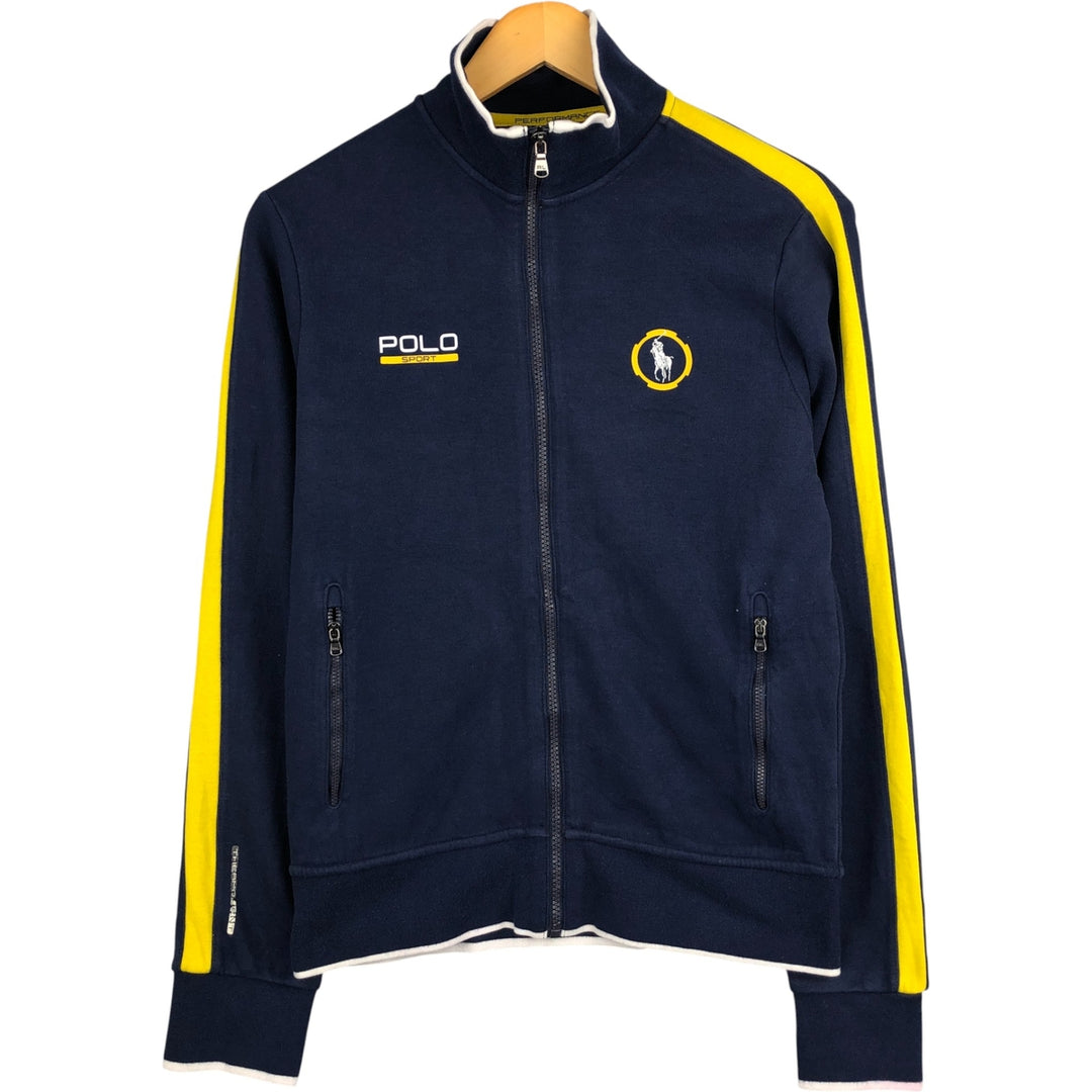 Ralph Lauren POLO SPORT full-zip sweatshirt, men's size small cotton navy blue type Vintage Second Hand