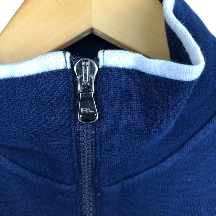 Ralph Lauren POLO SPORT full-zip sweatshirt, men's size small cotton navy blue type Vintage Second Hand